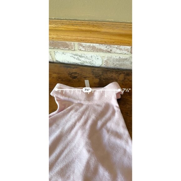 Fabletics Womens Pink Terry Cloth Crop Top Halter Style M Built in Bra - Picture 15 of 16